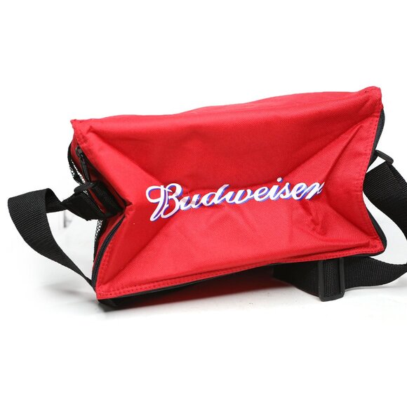 Budweiser Soft Insulated Beer Cooler Bag Picnic Summer Travel Tailgate Red Black - Picture 10 of 10